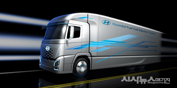 하노버 상용차 박람회서 공개된 현대자동차 수소전기트럭 렌더링 이미지
