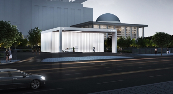 국회에 구축될 수소충전소의 랜더링 이미지