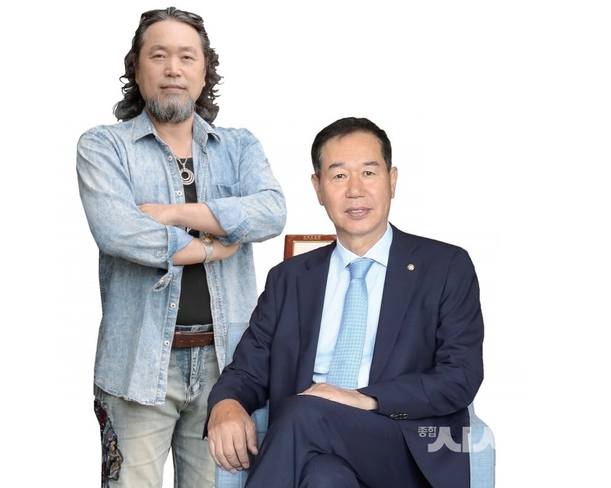박수복 화백과 김길철 회장