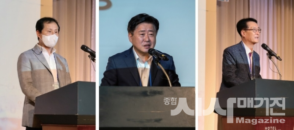 좌측부터 (사)탄실연 오홍식 이사장, 제주 오영훈 도지사, 신안군수 박우량