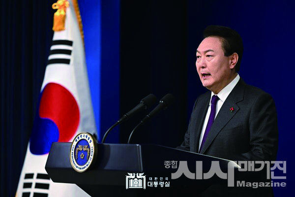 ▲연설 중인 윤석열 대통령(출처=대한민국 대통령실)