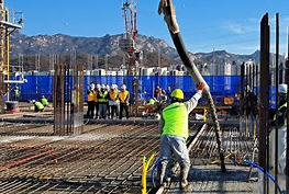 삼표산업 '블루콘 스피드(BLUECON SPEED)' 타설현장. 2024.04.11.삼표산업 제공.