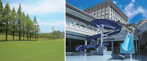 중원대학교 골프실습장과 수영장